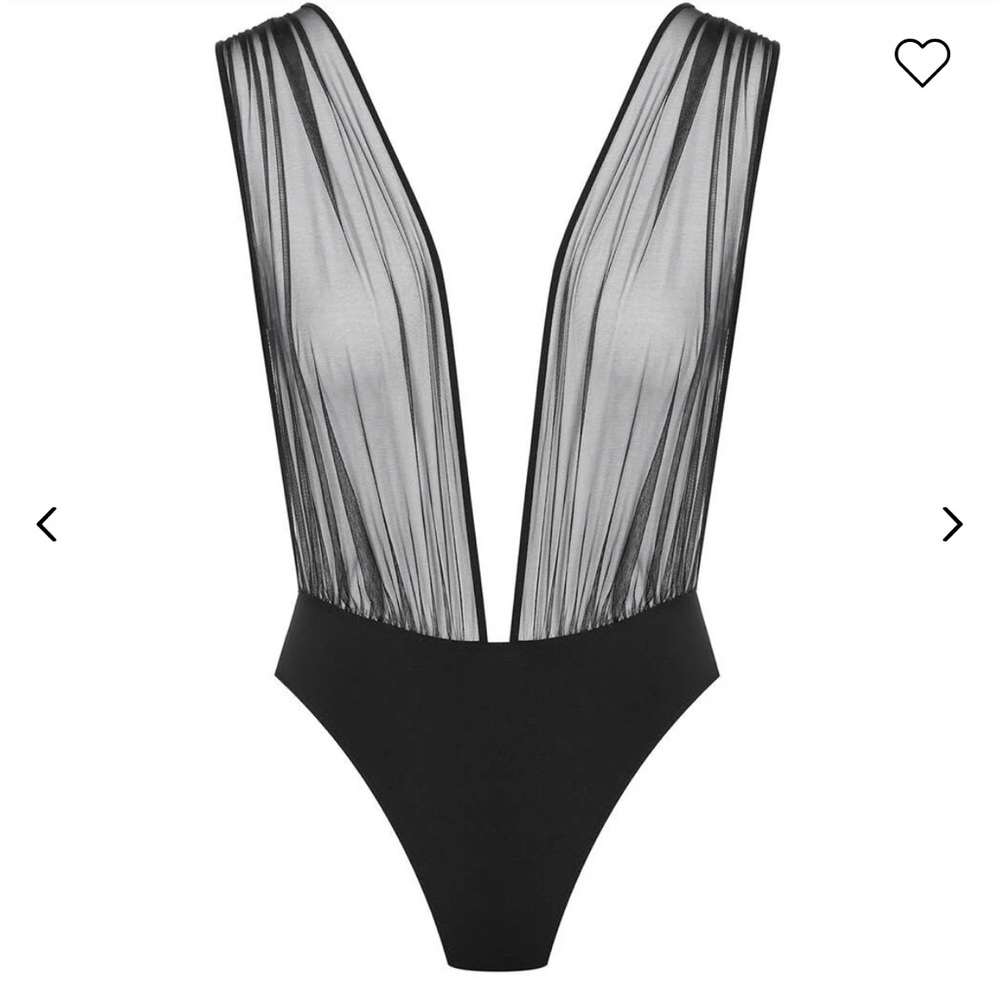 Maison Close Nuit Fauve V-neck Bodysuit
